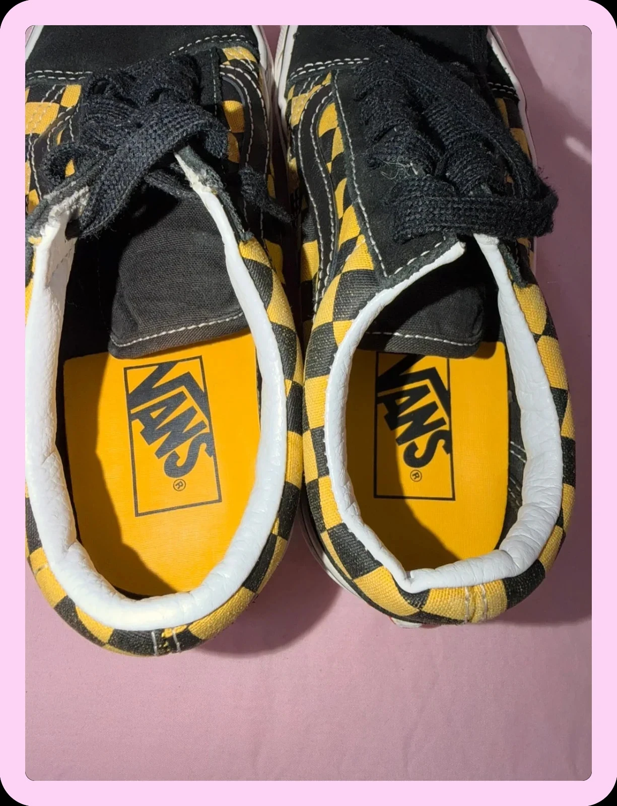 Zapatillas Vans Old Skool con patrón a cuadros amarillo y negro. En muy buen estado. – photo 6